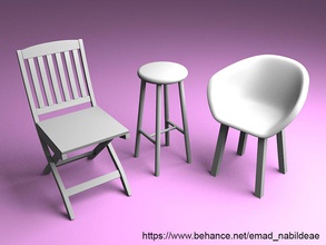 chairs house 3d print model design furniture interior chair architecture seat 3d print model - Mito3D