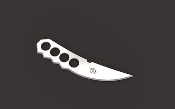 chakra lame couteau tranchant isolé acier Naruto vitré arme fer outil loisir DIY 3d print model - Mito3D