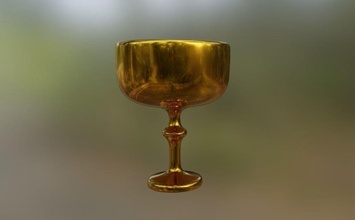cálice imprimível ouro pingente miniatura elegante vinho arte deco prata rei castelo rpg cozinha clássico vidro copo bebida decoração joalheria pingentes 3d print model - Mito3D