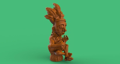 chaman games-toys miniature boardgames 38mm mask shaman magican games toys board 3d print model - Mito3D