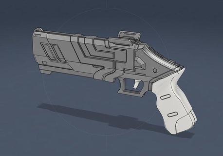 Camera cacciatore teste pistola valoroso cosplay gioco arte scansioni repliche 3d print model - Mito3D