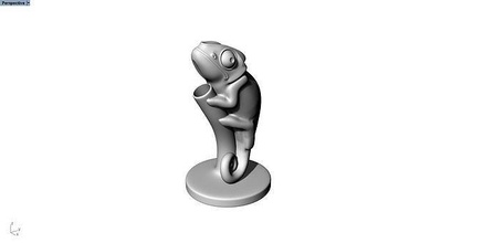 camaleão caneta suporte animal personagens jogos imprimível escultura decorativo goblin mago malha eletrônico personagem isolado metálico disjuntar figura homem 3d print model - Mito3D