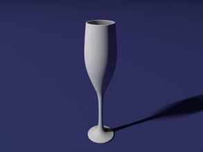 champagne glass house wine glassware tableware beverage alcohol drink kitchen dining fbx 3d print model - Mito3D