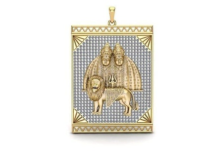 sev Mataji kolye alan Tanrı Sanat tanrıça heykeller idol 3dprint 3dmodel kolila altın gümüş Shakti takı 3d print model - Mito3D