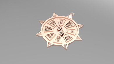 chance étoile dé art rétro conception symbole illustration bijoux colliers 3d print model - Mito3D