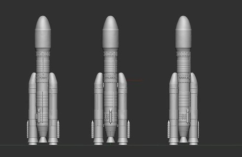 chandrayaan rocket space launcher launch residential art luncher nasa aerospace power satellite powerful sculptures chandrayaan3 india isro moon science engineering 3d print model - Mito3D
