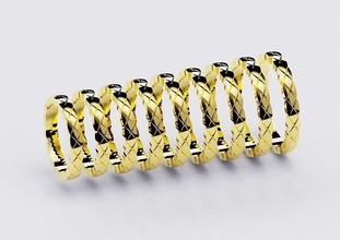 Chanel Kokos zerquetschen Stil Ringe Sammlung Größen 3mm Schmuck Gold druckbar Ring Weiß vintag Juwel Platin Replik Marke Kanalring 3d print model - Mito3D