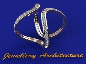chanel diamante anel joalheria ilustração luxo moda brilhando símbolo acessório ouro Projeto azul cor amar xdesign argolas 3d print model - Mito3D