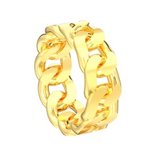 chanel luxury style chain ring lux printable gucci jewel unisex men fashion brand gold 3d jewelry rings 3d print model - Mito3D