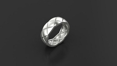 chanel squillare moda bellezza gioielleria anelli 3d print model - Mito3D