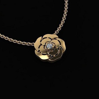 chanel rose pendant jewelry luxury elegant ring gem gold silver wedding diamond earring bracelet necklaces rhinoceros accessory beauty fashion design jewel pendants 3d print model - Mito3D