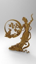 chang Cinese dea Luna mitologia scultura statua fantasia immaginario creatura leggenda divinità imbastito arte sculture 3d print model - Mito3D