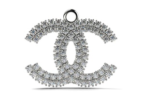 channel pendant 2 mm gems jewelry jewellery jewel pendent prototyping printing gold diamond pendants 3d print model - Mito3D