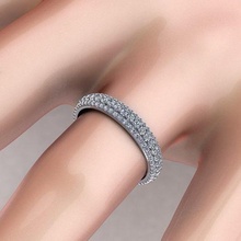 Kanal Sorte Stein Diamant Ring Juwel Engagement Hochzeit Schmuck Silber Gold engagem Mode Sterling Anhänger Halskette Schönheit Ohrringe Ringe 3d print model - Mito3D