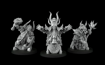 chaos dwarf battle battlefield fantasy hero miniatures skull warhammer age horn quest heroquest chaotic supported ninthage ninth chitubox war armor sword games toys board 3d print model - Mito3D