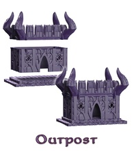 chaos outpost games-toys base fort fortress guardian waste crosslances wargame scenario scenics terrain dungeons dragons news geek tabletop skirmish pathfinder games toys board 3d print model - Mito3D