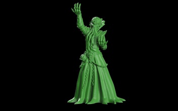 chaos wizard games-toys mindfleyer cultist chtulu fantasy horror miniature boardgame geek tabletop warhammer lovecraft wargame dungeon dragons crosslances mage games toys other 3d print model - Mito3D