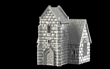 chapel church cematery scenario dungeon wargame skirmish hot cemeteries gothic real cathedral basilica grave tombstone gravestone burial fantasy medieval rpg games toys board 3d print model - Mito3D