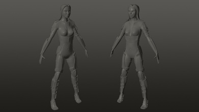 o personagem a arte mulher elf feminino sexy esculturas 3d print model - Mito3D