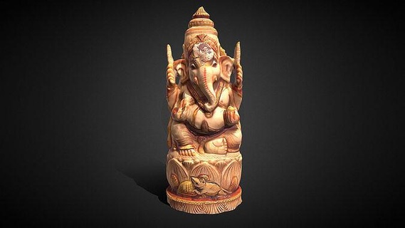 personagem ganesha estátua escultura arte antigo Caracol religião decoração elefante esculturas estatueta natureza espiral monumento cerâmica animais Deus tradicional Buda 3d print model - Mito3D