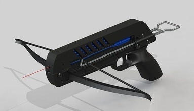 şarjör 5 oklar dökün tabanca arbalete arbalet vizör lazer oyunlar oyuncaklar 3d print model - Mito3D