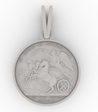 chariot athena medallion jewelry coin money bank cash historische medaillen franz joseph gold pendant pendants 3d print model - Mito3D