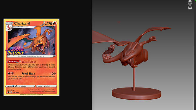 charizard volant pokémon obj stl 3d impression modèle entrée génération anime manga illustration isolé art fantaisie scifi dragon miniature feu souffle sculpture bande sculptures 3D print model - Mito3D