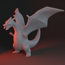 charizard rage version1 1 charmander pokémon pikachu nintendo sculpture tcg monstre art scans répliques 3d print model - Mito3D