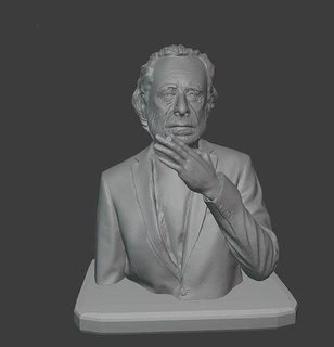 Charles bukowski charlesbukowski poète écrivain Dieu art sculptures 3d print model - Mito3D