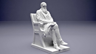 charles darwin statue human sculpture herman miller art sculptures history museum london 3d print model - Mito3D