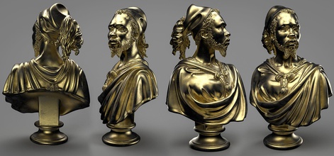 charles henri joseph cordier Abdullah dedi büstü kurtar mayac Bronz yapılabilmektedir heykel zafer altın sanat eski şekil Gümüş Mısır heykeller 3d print model - Mito3D