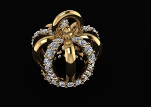 charme couronne pandora bijoux mode beauté bijou 3d print model - Mito3D