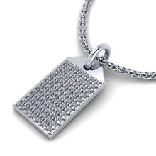 charm id tag diamond pendant jewelry necklace dog cluster women female men unisex mix sze fashion trend antique pendants 3d print model - Mito3D
