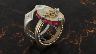 encanto talismán anillo ommm mantra del símbolo la joyería de fortuna hindú el hinduismo suerte amuleto juju con fetiche mascota emblema hinduis ganesha laksmi los anillos 3d print model - Mito3D