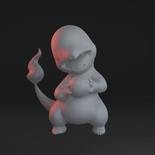 charmander pikachu pokemon digimon monster nintendo sculpture creature print art scans replicas 3d print model - Mito3D