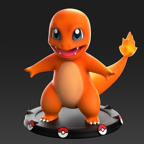 charmander Pokémon anime charme Charizard jogos brinquedos arte esculturas 3D print model - Mito3D