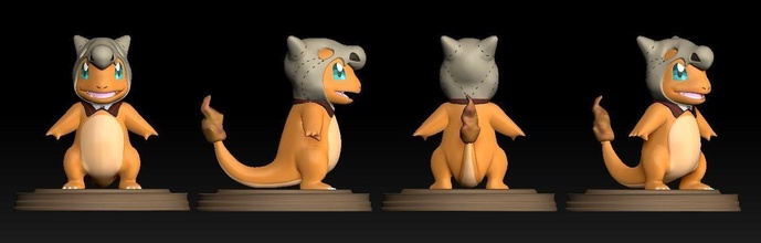 charmander cubone pokémon go pokemongo nintendo vídeo jogos personagem anime brinquedos 3d print model - Mito3D