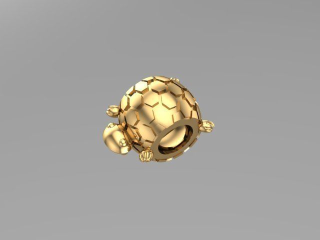 encantador tartaruga charme bola anel brinco colares pingente pulseira pandora ouro prata joalheria pulseiras 3D print model - Mito3D