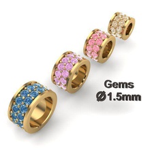 breloques or anneaux argent bijou bijoux bracelet cuir charme bracelets 3d print model - Mito3D