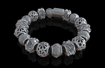 breloques cintres charme diamant bague bijou bijoux pandora anneaux argent or pendentif pendentifs 3d print model - Mito3D