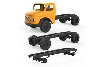 şasi mercedes benz şase chevy k30 araç gmc araba otomobil temel rc kamyon tamya parçalar yazdırılabilir aks vücut tekerlek ağır hobi kendin yap otomotiv 3d print model - Mito3D