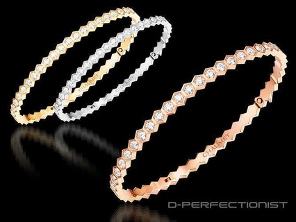 chaumet bee love bracelet - full diamonds gold luxury brand ring jewelry jewellery jewelery platinum diamond earrings necklaces bangle bracelets 3d print model - Mito3D