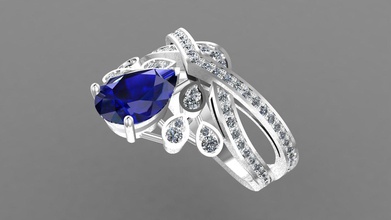 chaumet ring replica jewelry diamond beauty jewel silver gold jewellery accessory rings fashion apparel engagement gem gemstone luxury printable platinum brilliant 3d print model - Mito3D