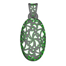 jcd format fleur forme pendentif goujat diamant bijoux personnalisé or rose ancien collier traverser hommes pendentifs 3d print model - Mito3D