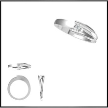 hoteles de el solitario los anillos la joyería archivos venta personalizada 3dm anillo compromiso imprimible boda archivo stl solitaire ring 3d print model - Mito3D