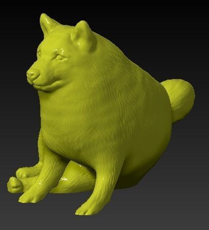 mejillas dux memes perro rocoso amarillo perrito musculoso stl juguete perritomusculoso juegos juguetes 3D print model - Mito3D