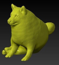 mejillas dux memes perro rocoso amarillo perrito musculoso stl juguete perritomusculoso juegos juguetes 3d print model - Mito3D