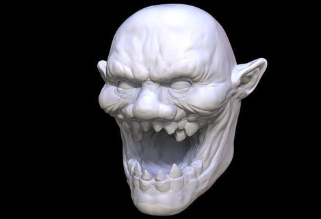 queijo cabeça esculpir sorriso monstro demônio desenho animado boca criatura zumbi fantasia Horror arte esculturas 3d print model - Mito3D