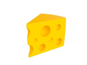 Käse butter die Molkerei Modell drucken Essen skice Spiel - Spielzeug Maus Loch cartoon prop obj stl ztl sculpt Spiele Spiele, andere 3d print model - Mito3D