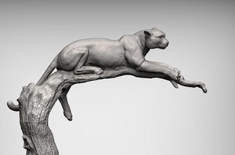 Gepard Natur Säugetier Tier Haustier Skulptur Statuette Souvenir drucken Modell Bildhauerei Skulpturen Statue druckbar Dschungel wild Katze Zoo Kunst 3d print model - Mito3D